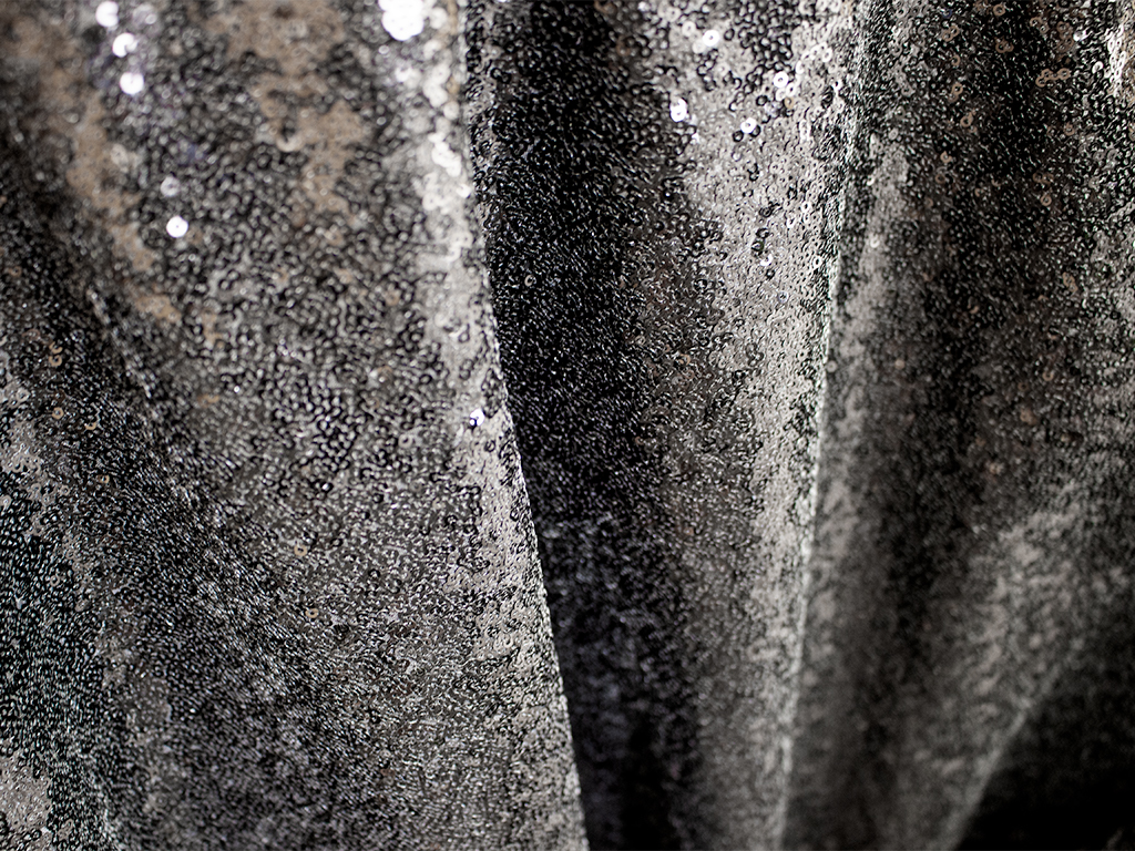 Black Sequin Tablecloth