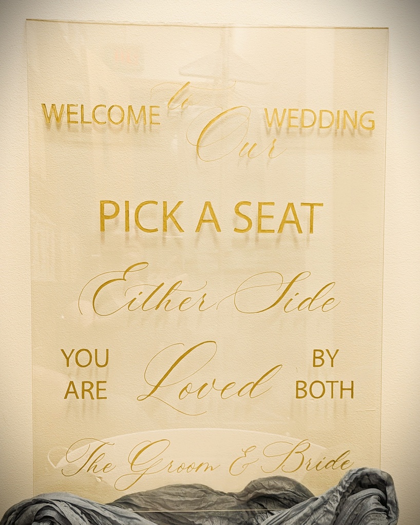 Sign Acrylic Pick a Seat