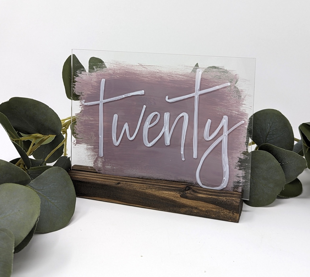 Blush Acrylic Table Numbers