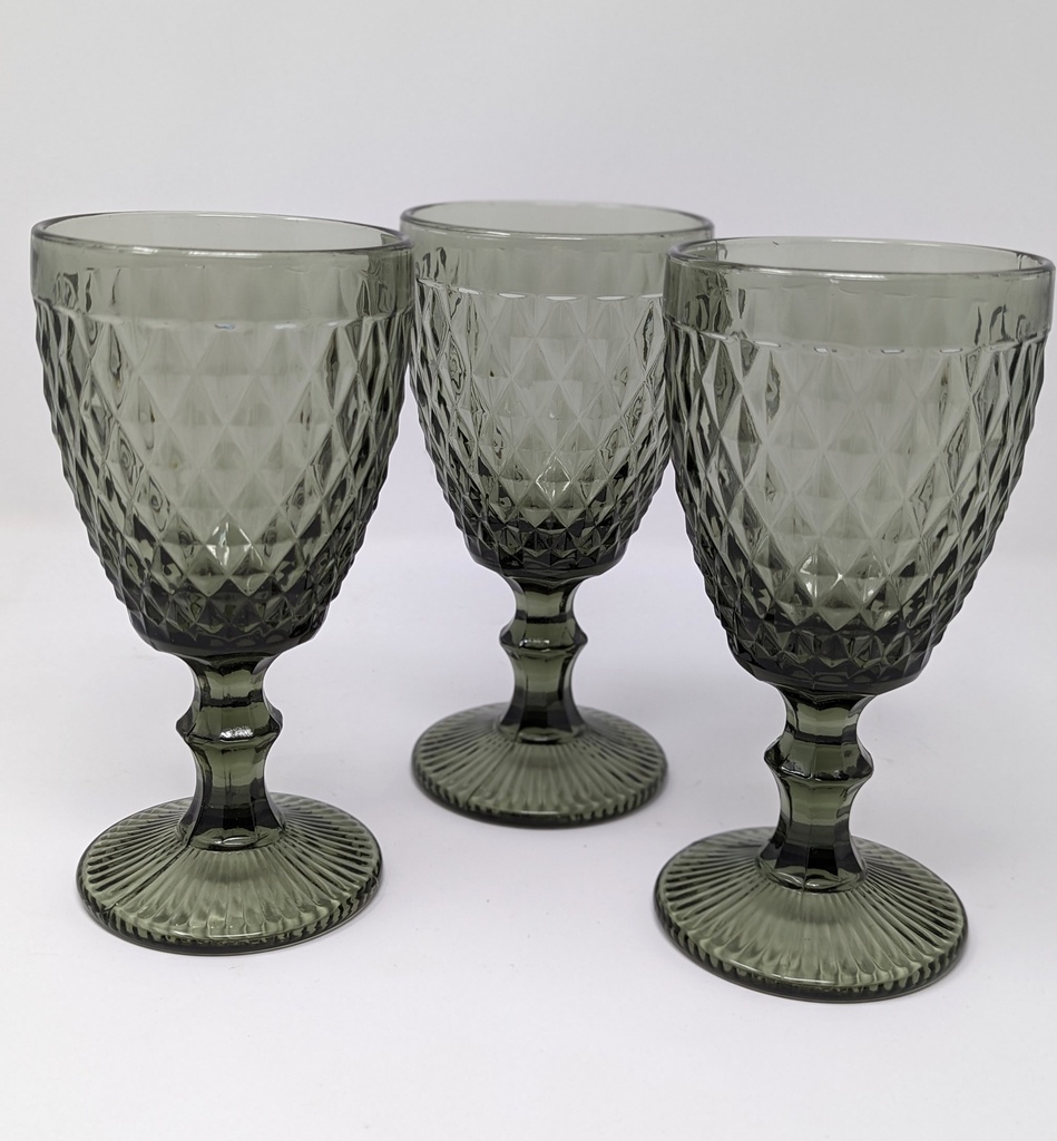 Jewel Toned Faceted Goblets