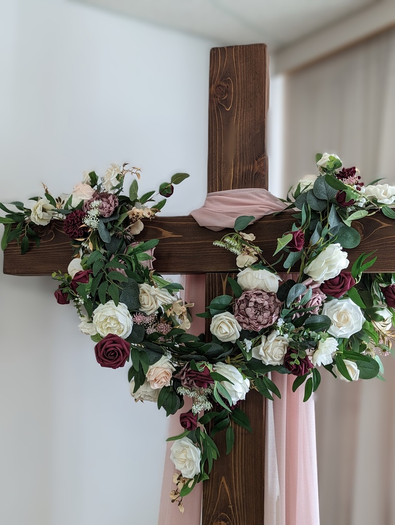 Floral Garland Burgundy & Blush 