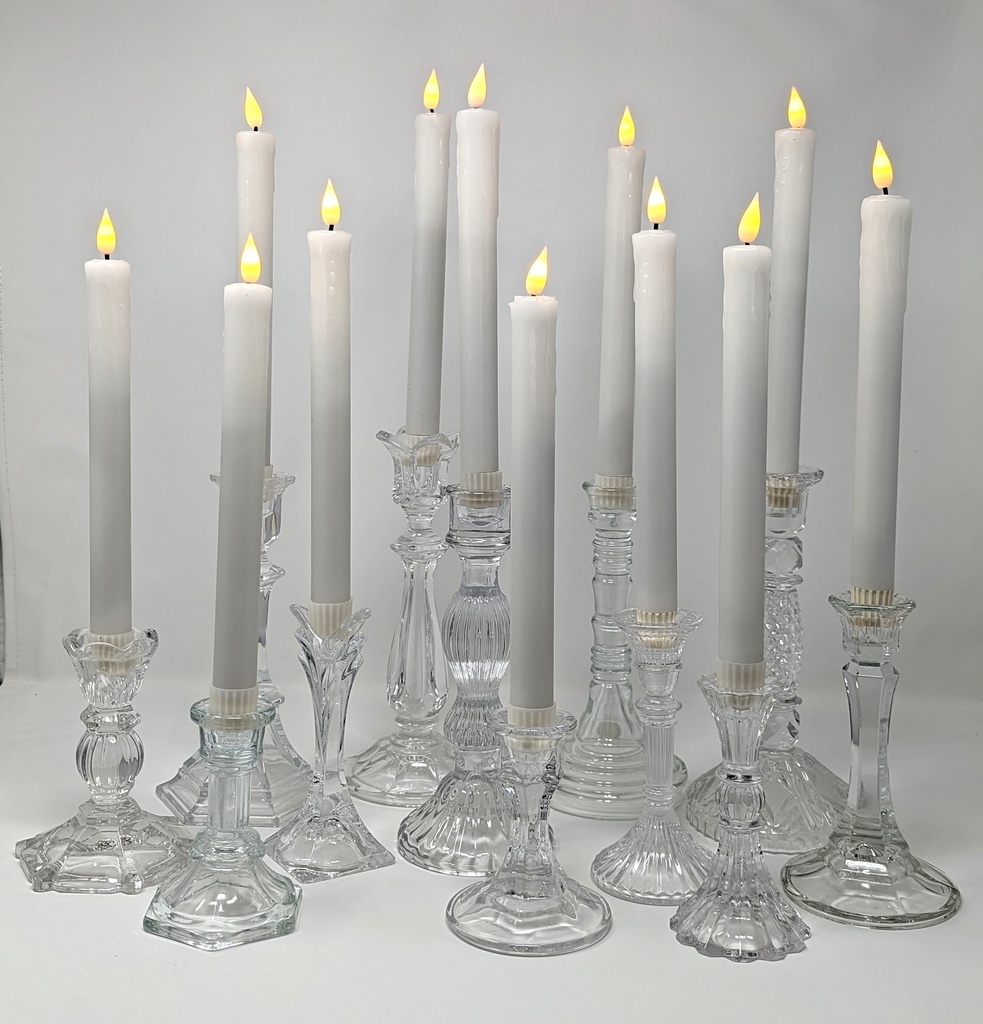 Clear Taper Candlestick