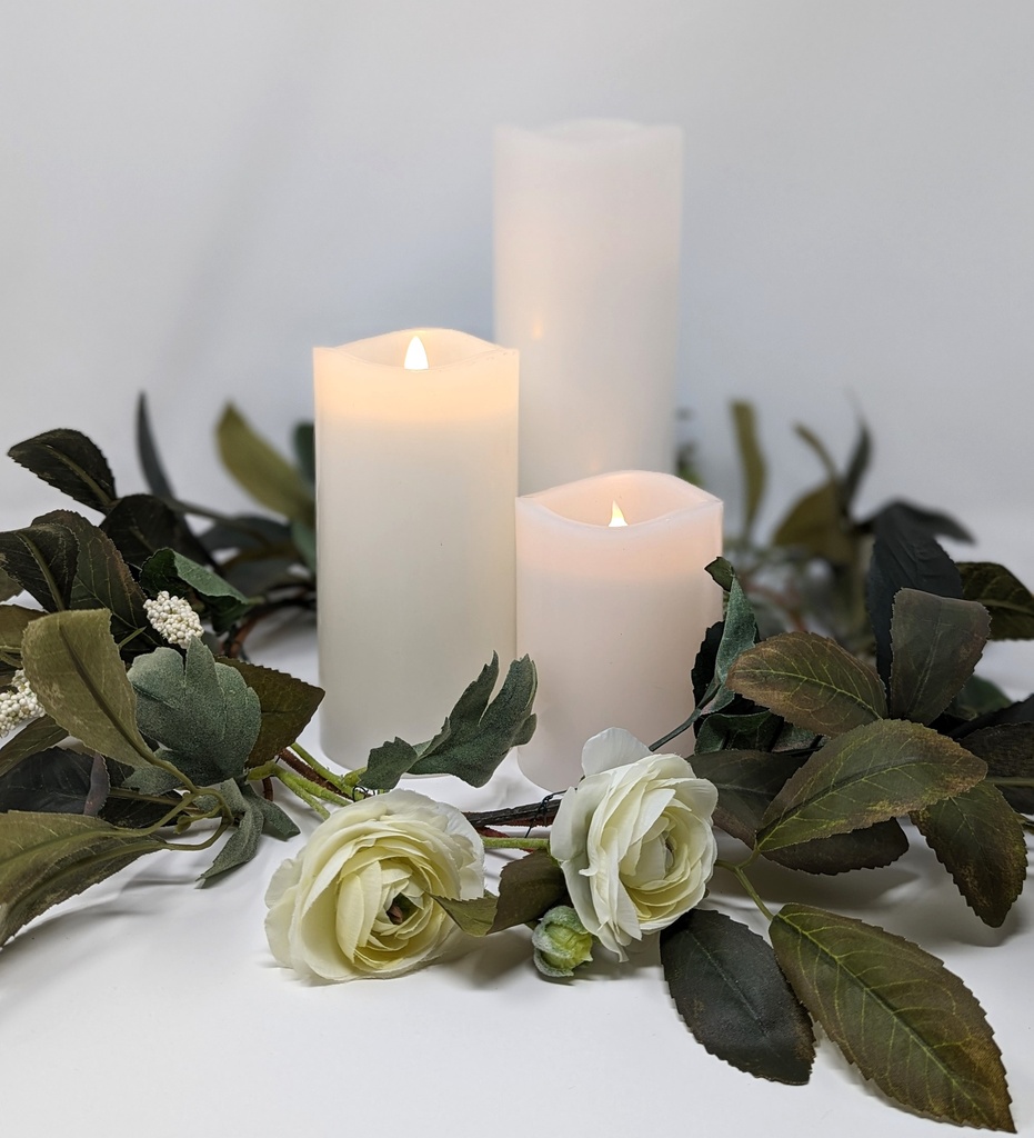 Ruscus Wreath w/ White flowers