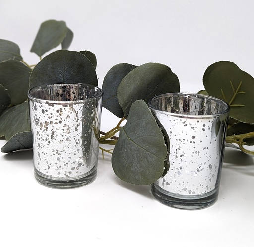 Silver Mercury Glass Votive